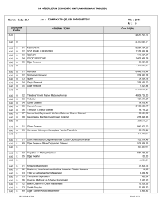 1.4 GİDERLERİN EKONOMİK SINIFLANDIRILMASI TABLOSU 630