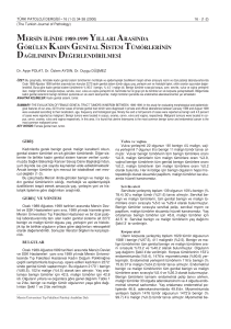 kadİn genital sistemleri - Turkish Journal of Pathology