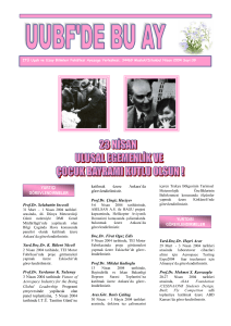 2004 Nisan - İTÜ UÇAK VE UZAY BİLİMLERİ FAKÜLTESİ Ana Sayfa