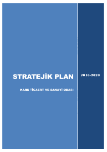 stratejik plan - KARS Ticaret ve Sanayi Odası
