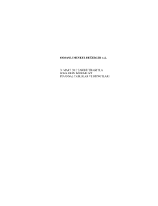 osmanlı menkul değerler a.ş. 31 mart 2012 tarh tbarıyla sona eren