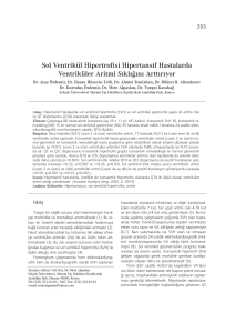 Sol Ventrikül Hipertrofisi Hipertansif Hastalarda