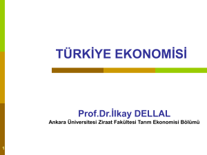 tarım sektöründe son gelişmeler - Ankara Üniversitesi Açık Ders