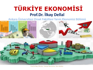 TÜRKİYE EKONOMİSİ - Ankara Üniversitesi Açık Ders Malzemeleri