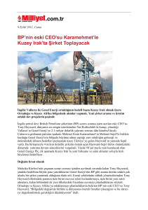 BP`nin eski CEO`su Karamehmet`le Kuzey Irak`ta Şirket