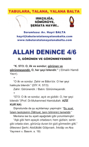 ALLAH DENiNCE 4/6 - Tabulara, Talana, Yalana Balta