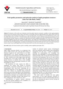 Fruit quality parameters and molecular analysis of apple
