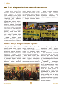 NKP İzmir Bileşenleri Nükleer Felaketi Unutturmadı Nükleer