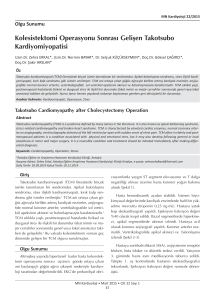 Takotsubo Cardiomyopathy after Cholecystectomy Operation (PDF