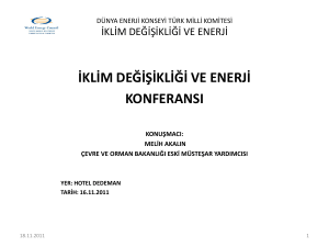 dünya enerji konseyi türk milli komitesi iklim değişikliği - DEK-TMK