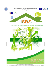 International Sustainable Buildings Symposium 26 – 28 May 2010