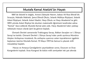 Mustafa Kemal Atatürk`ün Hayatı
