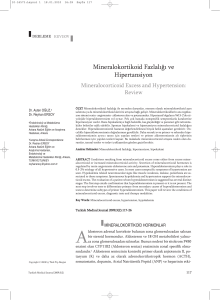 Mineralokortikoid Fazlalığı ve Hipertansiyon
