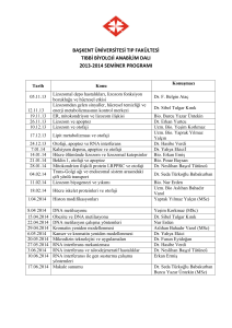2013-2014 Akademik yılı seminer programı