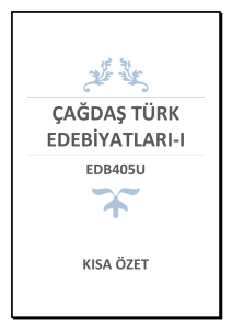 çağdaş türk edebiyatları-ı