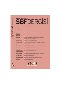 SBF Dergi 71/4 Tüm Makaleler - Ankara Üniversitesi