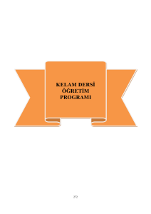 kelam dersġ öğretġm programı