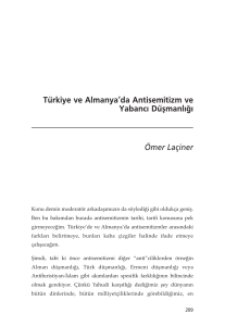 Türkiye ve Almanya`da Antisemitizm ve Yabanc› Düflmanl›¤›