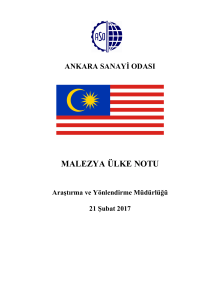 malezya ülke notu - Ankara Sanayi Odası