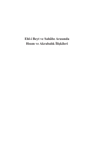 Ehl-i Beyt ve Sahâbe Arasında Hısım ve Akrabalık İlişkileri