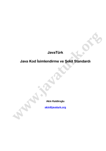 JavaTürk Java Kod İsimlendirme ve Şekil Standardı
