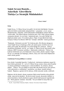 Amerikalı Görevlilerin Türkiye`ye Stratejik Müdahaleleri