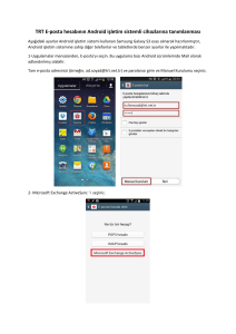 TRT E-posta hesabının Android işletim sistemli cihazlarına