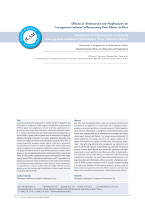 Effects of Olmesartan and Pioglitazone on Carrageenan Induced