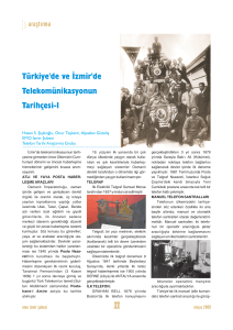 Türkiye`de ve İzmir`de Telekomünikasyonun Tarihçesi-1