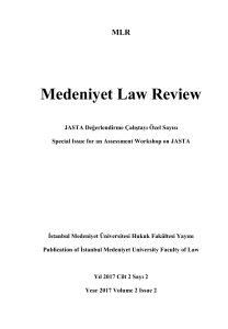 Medeniyet Law Review - Hukuk Fakültesi