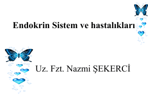 Endokrin Sistem ve hastalıkları Uz. Fzt. Nazmi - E