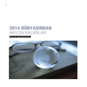 2014 dünyasından - Prof. Dr. Mustafa Aydın