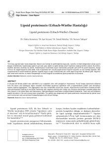 Lipoid proteinozis (Urbach