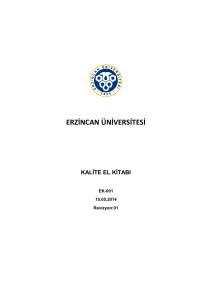 Kalite El Kitabı - Erzincan Üniversitesi | Öğrenci İşleri Dairesi