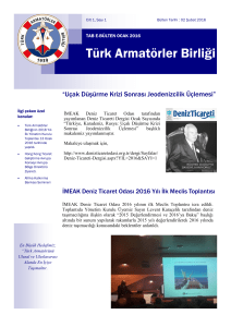 tab e-bülten ocak 2016 - Türk Armatörler Birliği