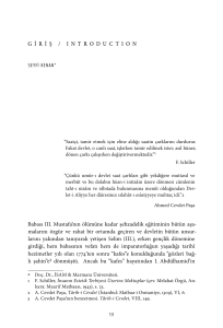 Osmanl  lar`  n III. Selim D  neminde Eski D  zenden Yeni Sisteme Ge
