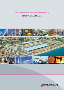 Türk Prysmian Kablo ve Sistemleri A.  . 2009 Faaliyet Raporu
