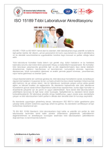 ISO 15189 Tıbbi Laboratuvar Akreditasyonu