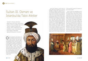 Sultan III. Osman ve İstanbul`da Tabii Afetler