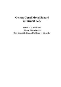 Gentaş Genel Metal Sanayi ve Ticaret A.Ş.