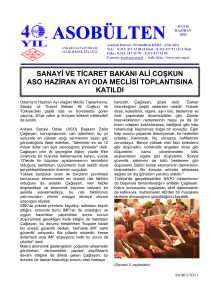 asobülten - Ankara Sanayi Odası
