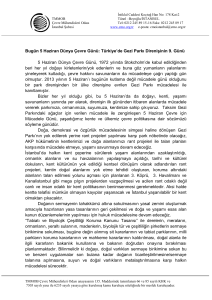 Türkiye`de Gezi Parkı Direnişinin 9. Günü 5 Haziran Dünya Çevre