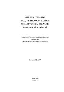 gelişen tasarım araç ve teknolojilerinin mimari tasarım