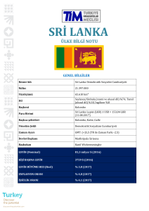 Sri Lanka Ülke Bilgi Notu