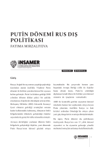 putin dönemi rus dış politikası