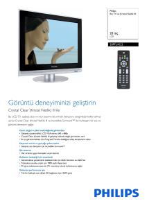 20PFL4122/10 Philips flat TV ve Kristal Netlik III