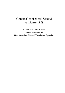 Gentaş Genel Metal Sanayi ve Ticaret A.Ş.
