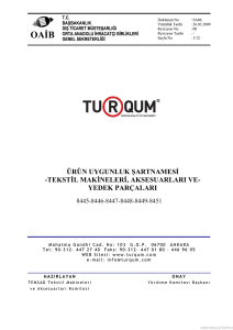 Tekstil Makineleri - TURQUM, Turkish Quality of Machinery