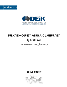 türkiye – güney afrika cumhuriyeti iş forumu