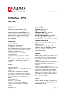 betomax level - Allmax | Yapı Kimyasalları